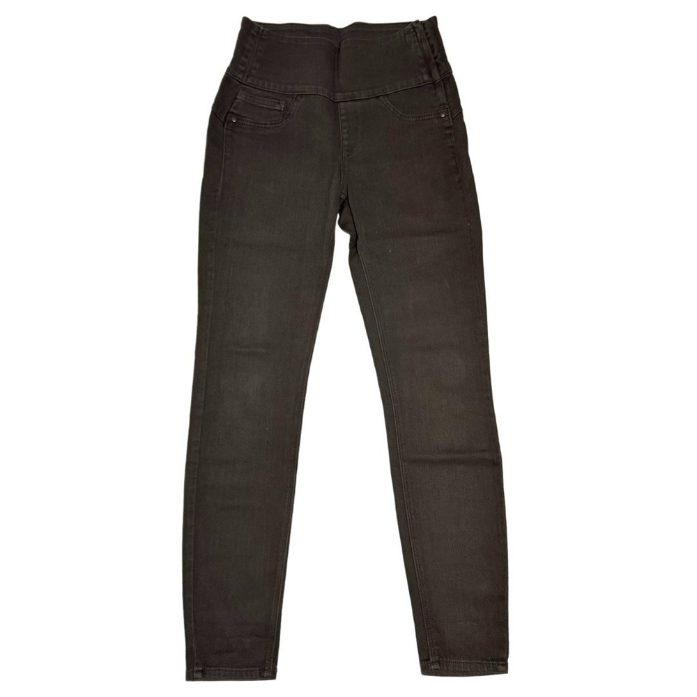 Women's Spanx By Sara Blakely Jean Type Ankle Leggings Gray Brown Denim Sz M 6-8